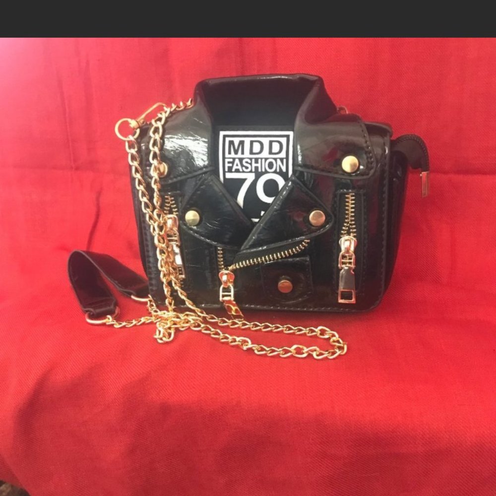 Black Moto Jacket Bag